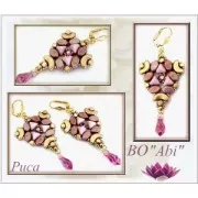 Perle in vetro Kos® par Puca® 6x3mm Opaque Ivory Ceramic Look x10g