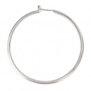 Orecchini in metallo da decorare 50x1.9mm Placcatura argento fino x2