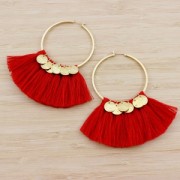 Orecchini in metallo da decorare 50x1.9mm Placcatura argento fino x2