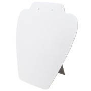 Espositore arrotondato porta collana  19x21 cm - imitazione velluto - Bianco x1