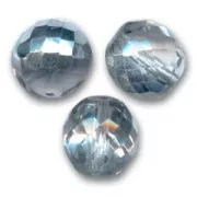 Sfaccettate mm 14 Crystal/Argent x4