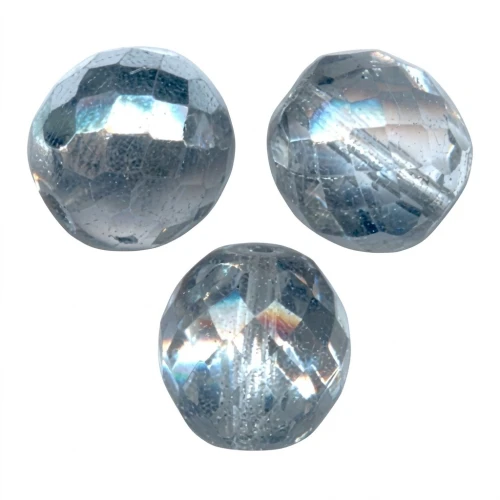 Sfaccettate mm 14 Crystal/Argent x4