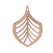 Pendente foglia di palma Perles & Co 26mm oro rosa