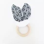 Anello di dentizione in legno 68 mm per agganciare amigurumi all'uncinetto x2