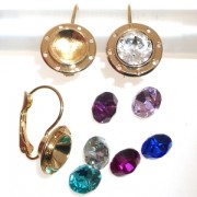 Monachella trio per cabochon PureCrystal 1028/1088 8 mm dorato