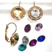 Monachella trio per cabochon PureCrystal 1028/1088 8 mm dorato