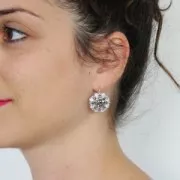 Monachella trio per cabochon PureCrystal 1028/1088 8 mm rodio