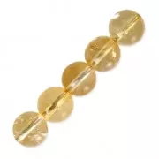Perline Gemme rotonde 8 mm Citrine x10