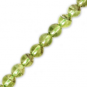 Perline Gemme rotonde 2 mm Peridot x50