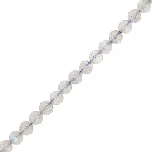 Perline tonde sfaccettate in pietra semipreziosa 4 mm - Labradorite x39cm