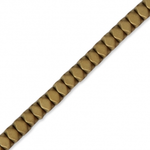 Mini-ematiti sintetiche rondelle sfaccettate 3 mm Golden Mat x cm.40