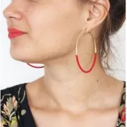 Orecchini tondi 53 mm Acciaio Inox x2