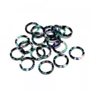 Pendente in acetato di cellulosa 34 mm Guscio di tartaruga Verde/Nero x1