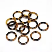 Pendente in acetato di cellulosa 22 mm Guscio di tartaruga Marrone/Nerox1