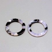 Pendente in acetato di cellulosa 14.5 mm Guscio di tartaruga Blanc/Nerox1