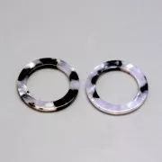 Pendente in acetato di cellulosa 14.5 mm Guscio di tartaruga Blanc/Nerox1