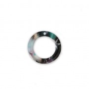Pendente in acetato di cellulosa 14.5 mm Guscio di tartaruga Verde/Nero x1