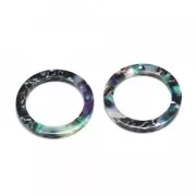 Pendente in acetato di cellulosa 14.5 mm Guscio di tartaruga Verde/Nero x1