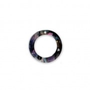 Pendente in acetato di cellulosa 14.5 mm Guscio di tartaruga Rosa/Nero x1