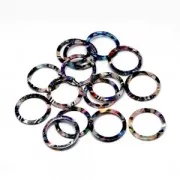 Pendente in acetato di cellulosa 14.5 mm Guscio di tartaruga Rosa/Nero x1