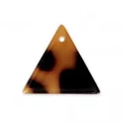 Pendente triangolo in acetato di cellulosa 16 mm Guscio di tartaruga Marron/Nerox1