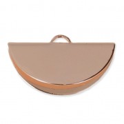 Terminale pinza mezzaluna 28x15 mm oro rosa HQ x1|raw }}