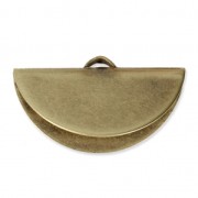 Terminale pinza mezzaluna 28x15 mm bronzo x1|raw }}