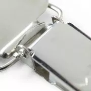 Set di 2 clip amovibili portaciucciotto/bretella 30 mm argentato x2