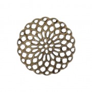Pendenti rosone 20 mm per creazioni di bijoux Bronzo x4|raw }}