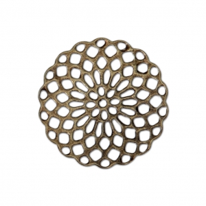 Pendenti rosone 20 mm per creazioni di bijoux Bronzo x4