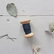 Sbieco Crêpe di viscosa Atelier Brunette 10 mm Crêpe Midnight x1m