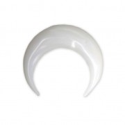 Pendente di madreperla senza foro 18x20 mm mezza luna o corno Naturale