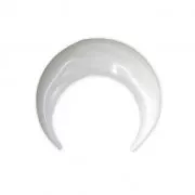 Pendente di madreperla senza foro 18x20 mm mezza luna o corno Naturale