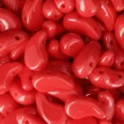 Perline di vetro 2 fori Zoliduo® Right  5x8mm Red Coral x20
