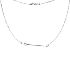 Girocollo maglia ovale da personalizzare con delle perline 44 cm in Argento 925