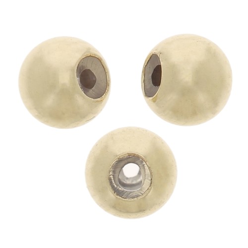 Perle stopper bead 4 mm con un foro di 1.5 mm Gold Filled x2