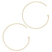 Orecchini a cerchio in oro (oro laminato) con pallina 25 mm x2