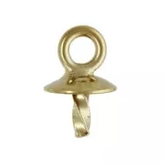 Gancetto per perlina mezza-forata 4/6 mm- Gold filled x1