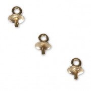 Gancetto per perlina mezza-forata 4/6 mm- Gold filled x1