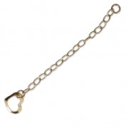 Catena di estensione cuore 60mm Gold Filled x1
