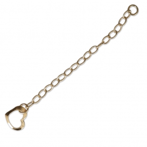 Catena di estensione cuore 60mm Gold Filled x1