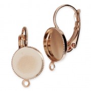 Monachelle con anellino per cabochon retro piatto 10 mm oro rosa HQ x2|raw }}