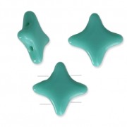 Perline di vetro Star Bead Perles & Co 11x11 mm Green Turquoise x30|raw }}