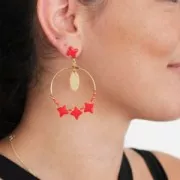 Perline di vetro Star Bead Perles & Co 11x11 mm Green Turquoise x30