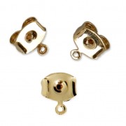 Farfalline con anellino da decorare 7 mm per orecchini. Dorato x2|raw }}