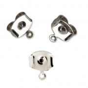 Farfalline con anello di decorazione da 7 mm per Orecchini rodiati x2