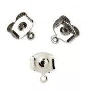 Farfalline con anello di decorazione da 7 mm per Orecchini rodiati x2