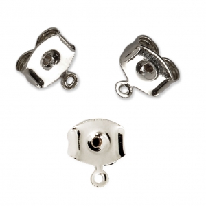 Farfalline con anello di decorazione da 7 mm per Orecchini rodiati x2