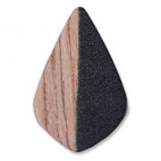 Pendente goccia mezzo forato in resina  imitazione legno 30 mm Nero|raw }}