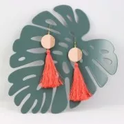 Perla piatta in resina imitazione legno 24 mm Nero